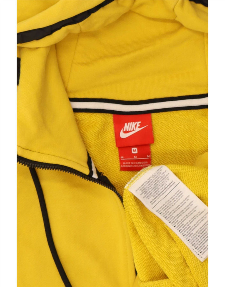 Pulover Nike pentru bărbați, cu fermoar, bumbac galben mediu