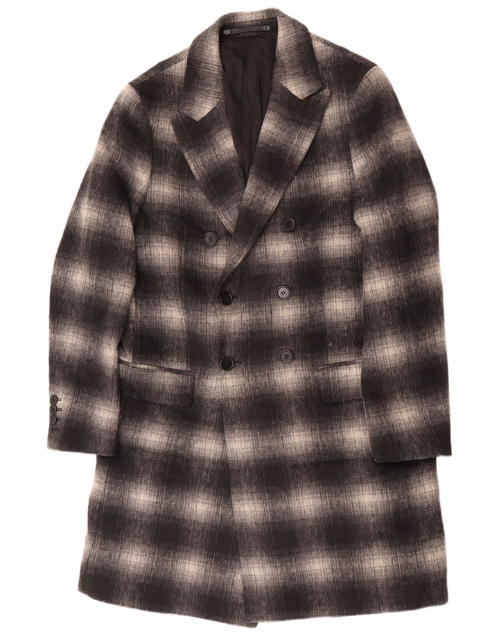 Palton geometric pentru bărbați All Saints UK 40 mare, gri, carouri clasice