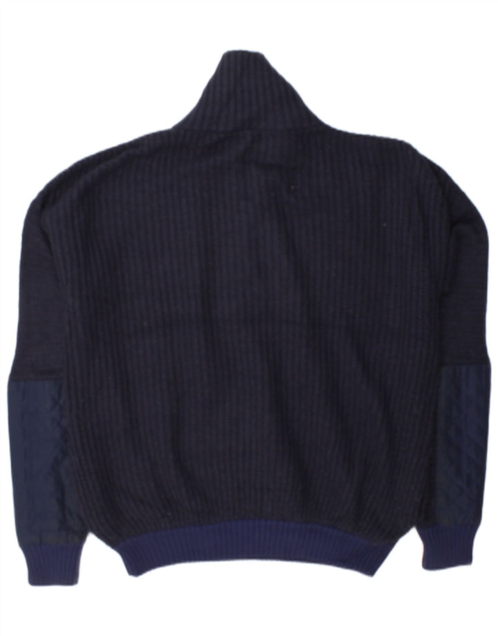 Pulover pentru femei Topshop, supradimensionat, cu fermoar, cu gât, UK 12 Medium Bleumarin