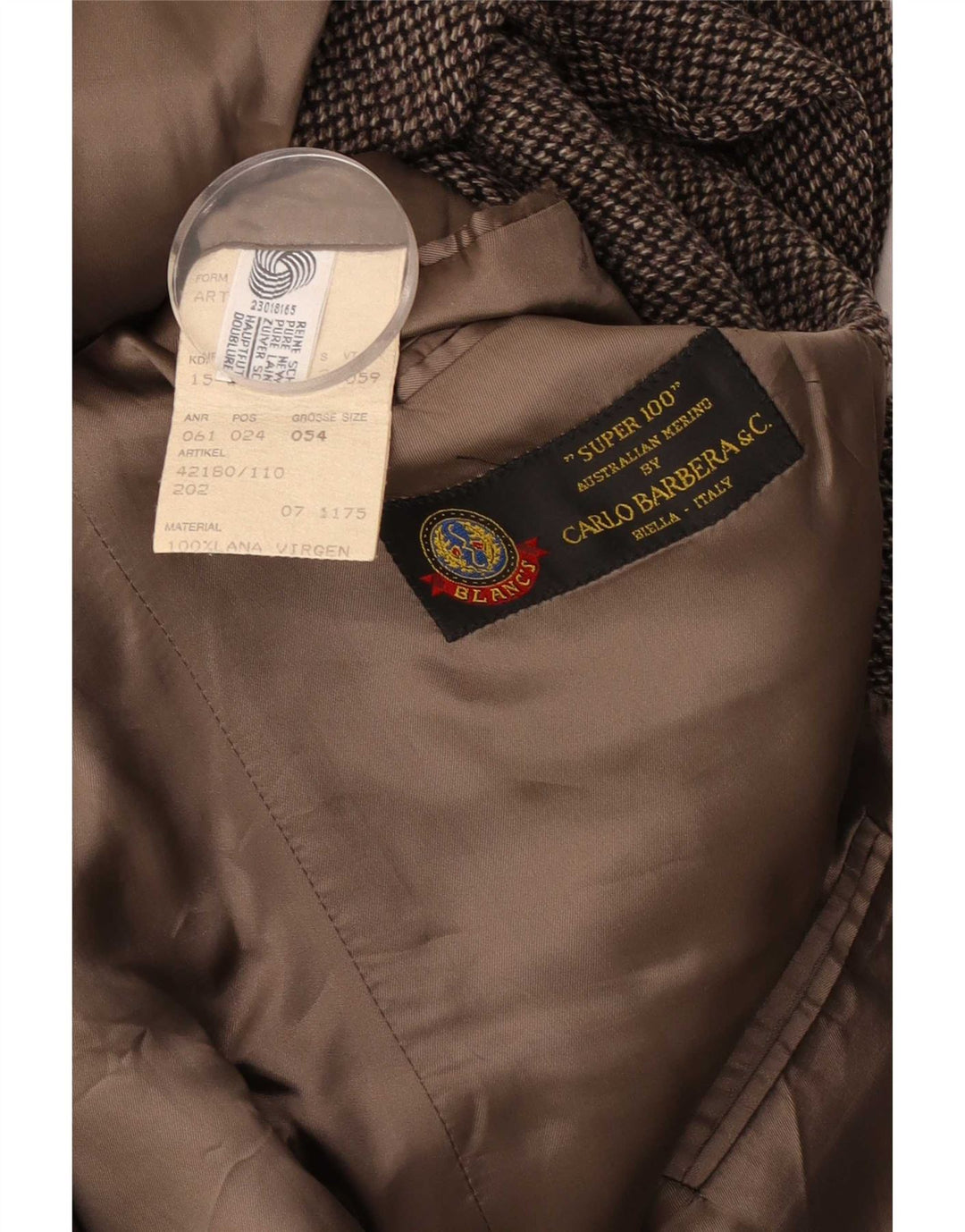 Jachetă pentru bărbați Carlo Barbera, cu 3 nasturi, IT 54 2XL, maro, picior de gală