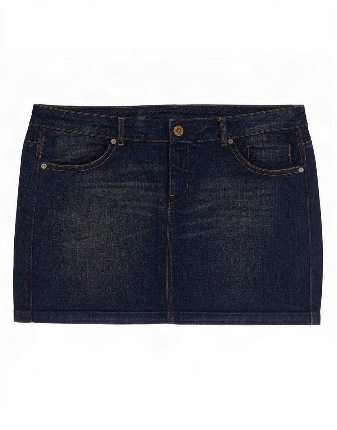 Guess Mini Fusta Denim W32 Mare Bumbac Bleumarin