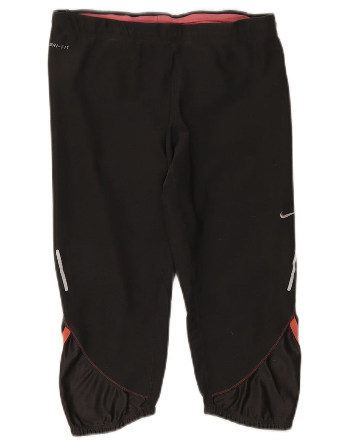 Pantaloni de trening Nike Dri Fit Capri pentru femei UK 14 Poliester mediu negru