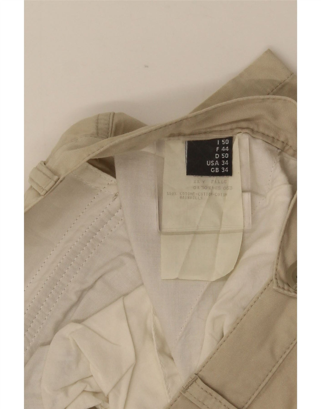 BELFE & BELFE Pantaloni scurți cargo pentru bărbați W34, bumbac mare, bej