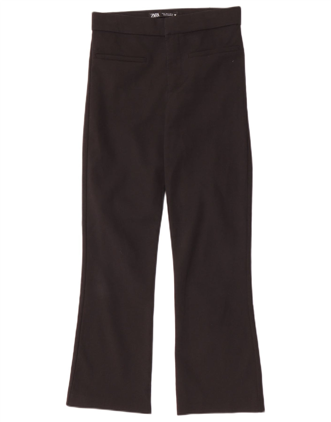Pantaloni casual pentru femei Bootcut Zara Mici L26 L25 Negri