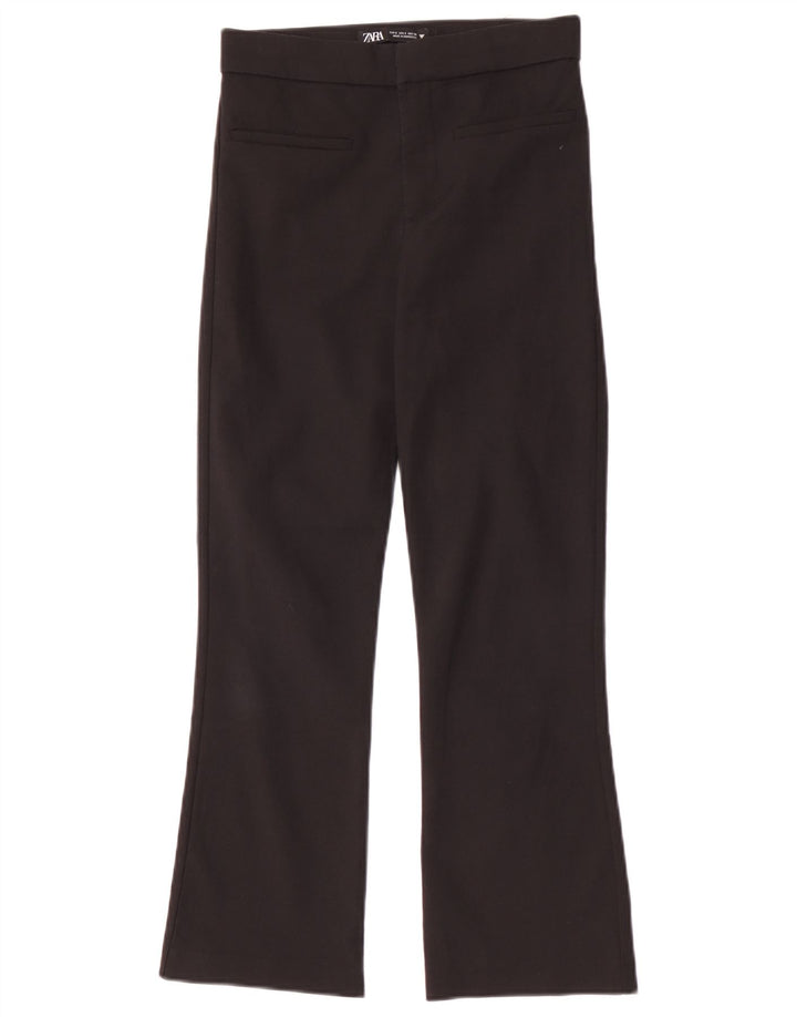 Pantaloni casual pentru femei Bootcut Zara Mici L26 L25 Negri