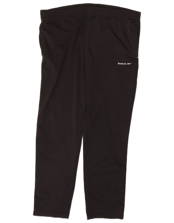 Pantaloni de trening Reebok pentru bărbați, poliester mediu negru