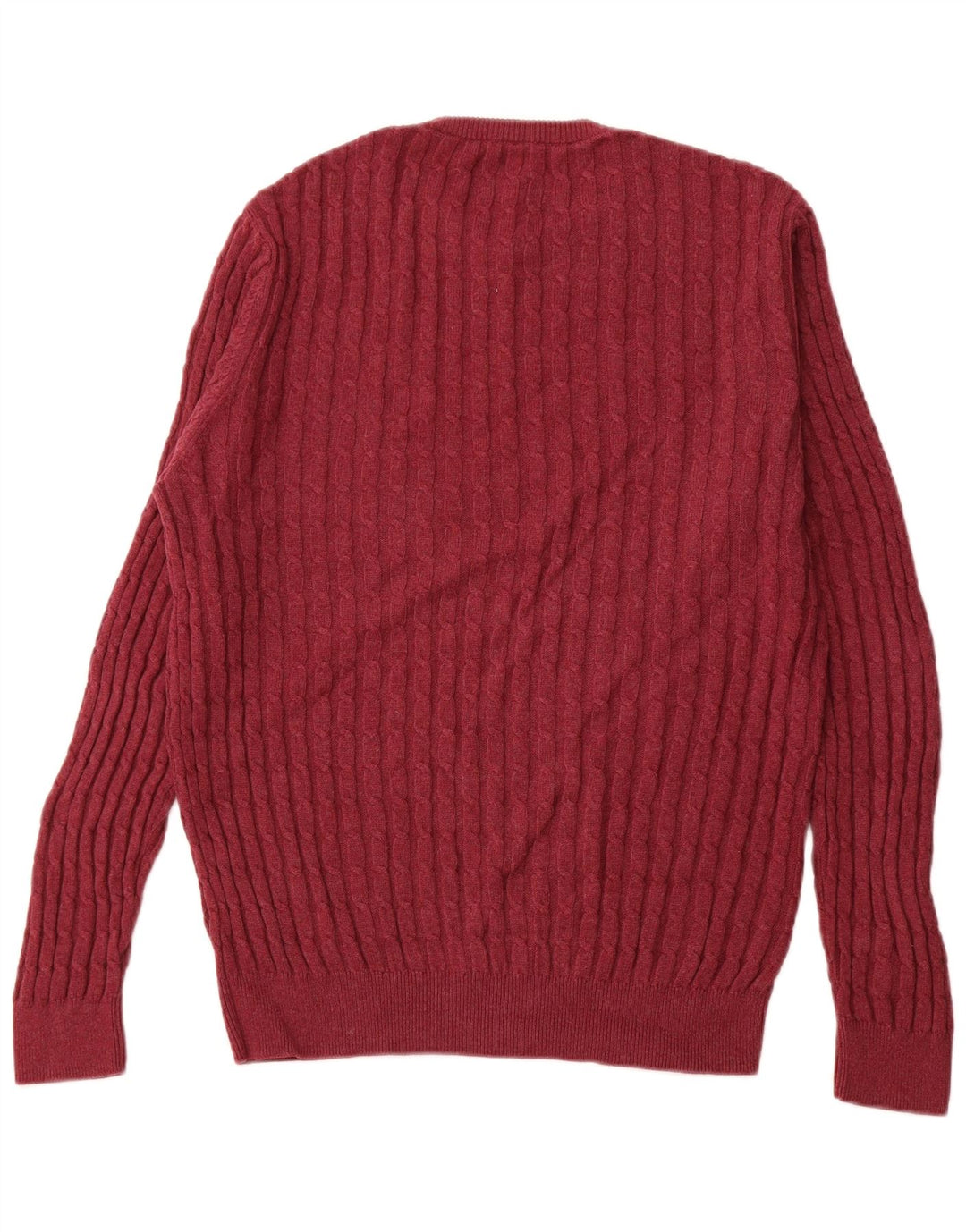 JACK WILLS Pulover pentru bărbați cu gât roșu, bumbac maro mediu