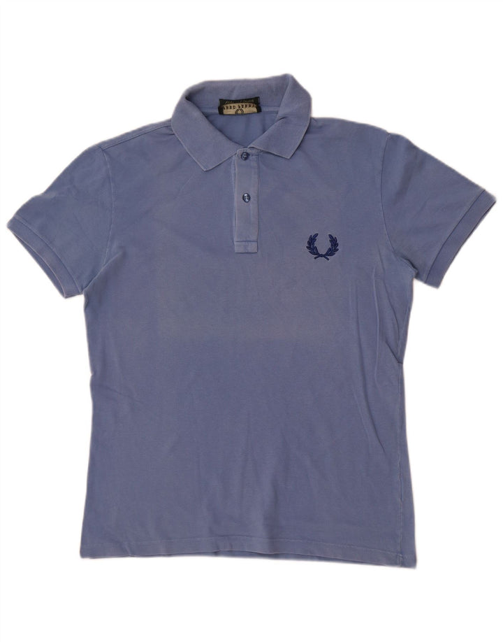 Cămașă polo pentru bărbați Fred Perry, ușor și elastic, albastru mediu