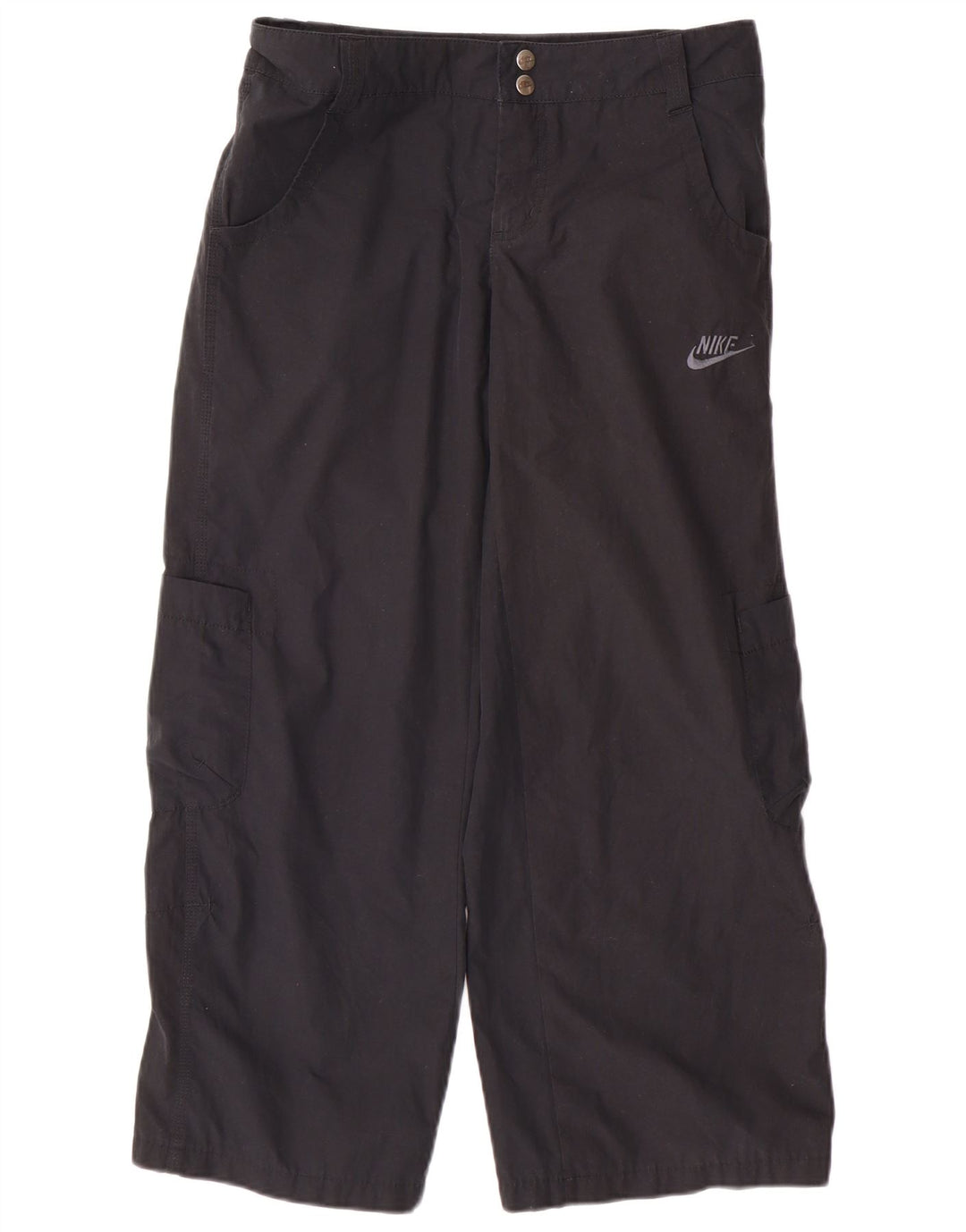 Pantaloni cargo drepti Nike pentru femei UK 8 Small W28 L26 Poliester negru