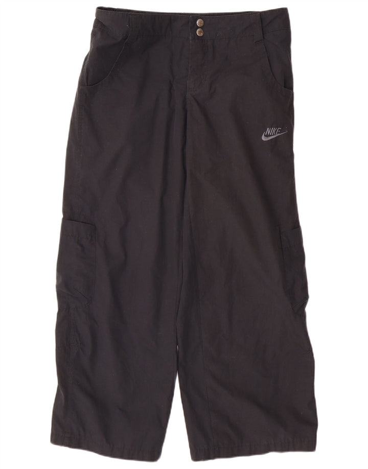 Pantaloni cargo drepti Nike pentru femei UK 8 Small W28 L26 Poliester negru