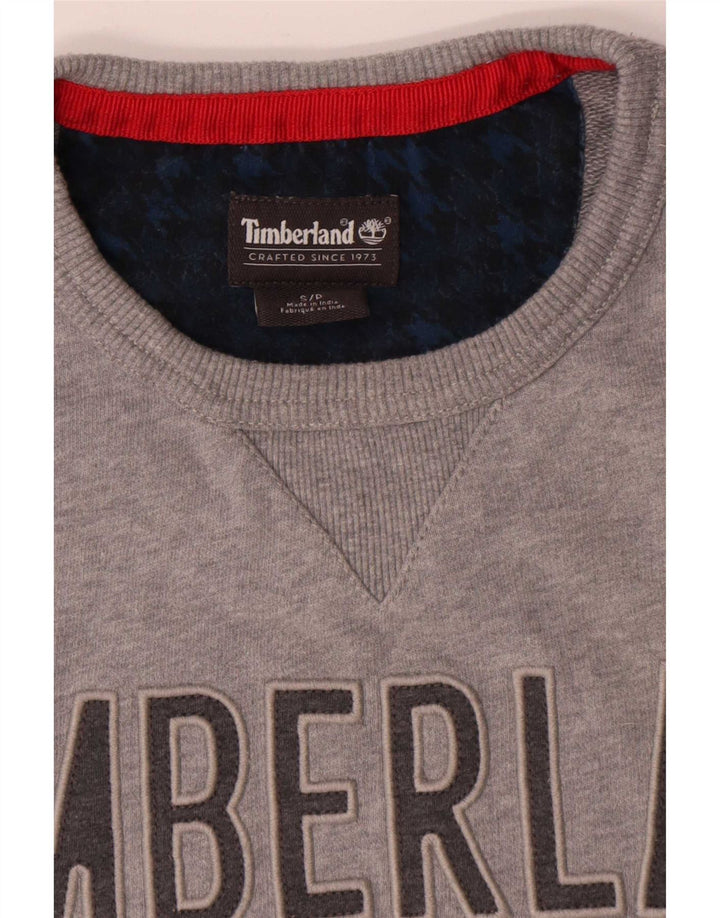 Hanorac grafic pentru bărbați Timberland Jumper mic, gri, bumbac