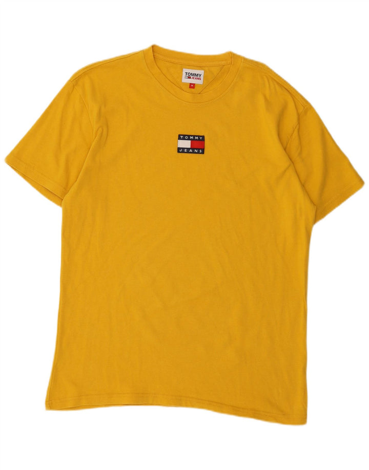 Tricou grafic Tommy Hilfiger pentru bărbați Top din bumbac galben mediu