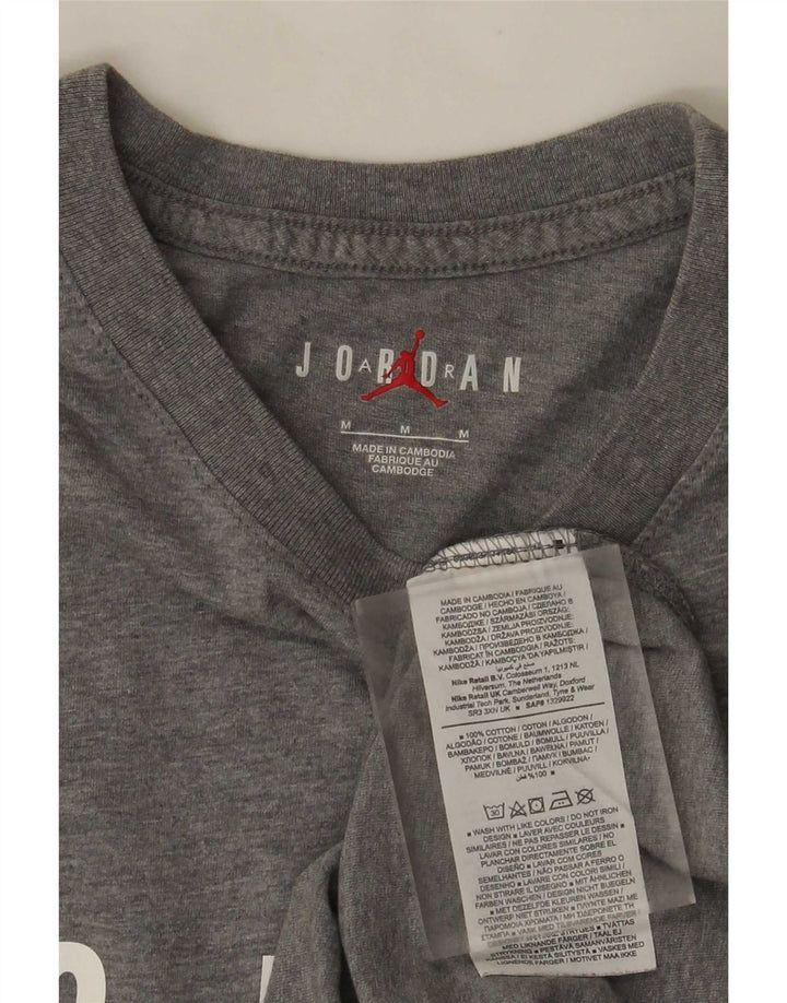 Tricou grafic pentru bărbați Jordan Top, bumbac cu pete gri mediu