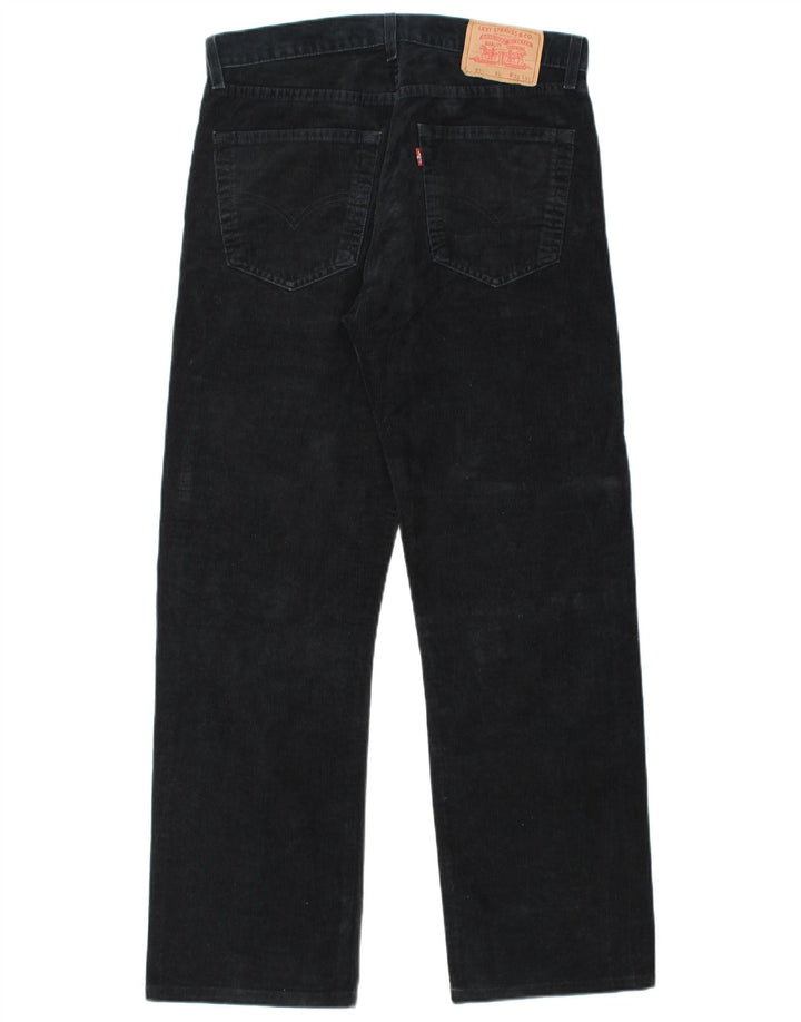 Pantaloni 551 drepti din velur pentru bărbați LEVI'S, bumbac negru, W33 L30