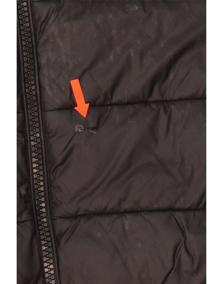 CHAMPION Mens Hooded Padded Jacket UK 44 2XL Black Polyamide Vintage Champion and Second-Hand Champion from Messina Hembry 