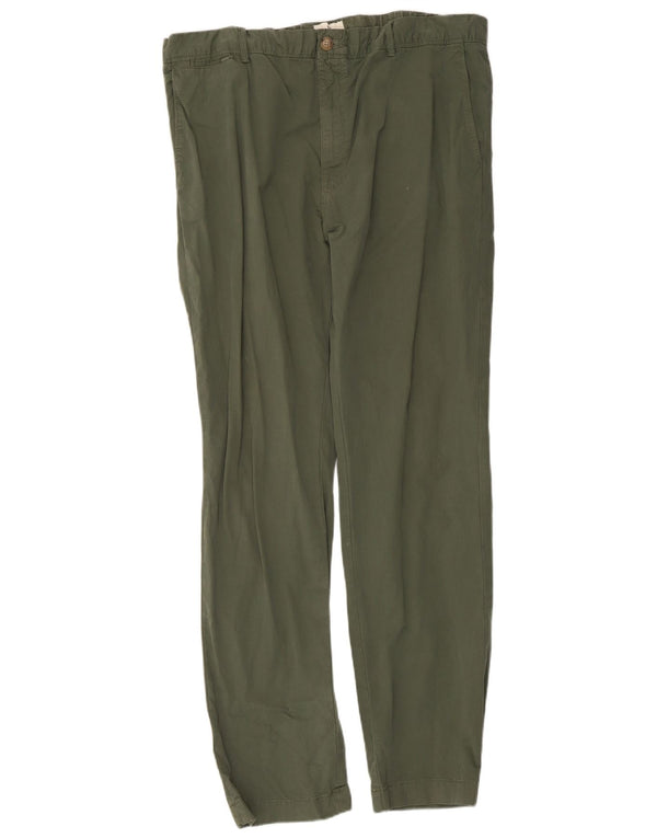 Pantaloni chino pentru bărbați Marks & Spencer Slim Fit L40 L33 Bumbac verde