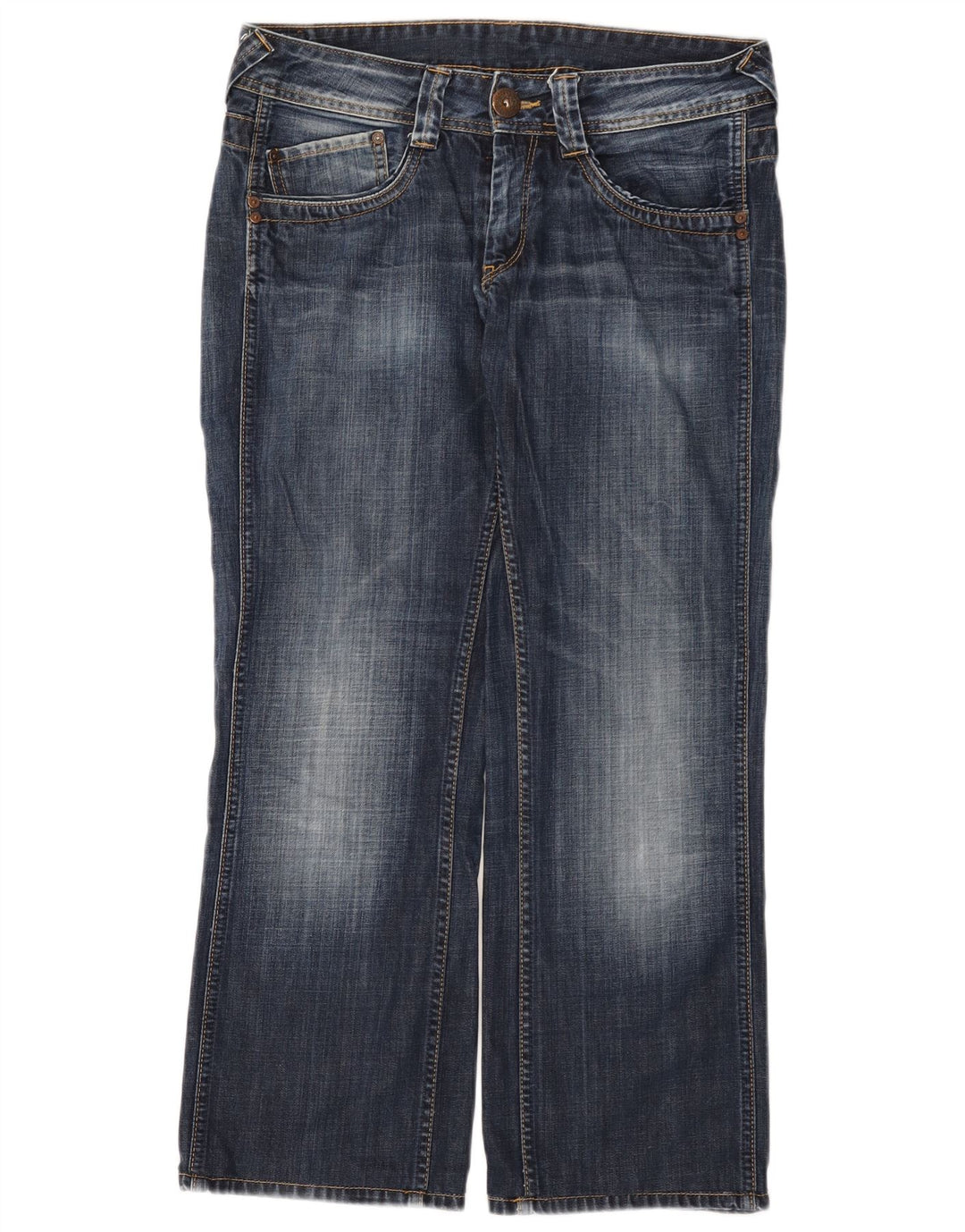 PEPE Jeans Womens Loose W31 L34 Blue Bumbac