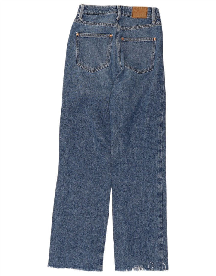 Blugi drepti pentru femei Zara EU 34 2XS W24 L29 Albastru