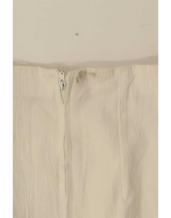 Fusta creion mini pentru femei Marks & Spencer UK 10 Small W25 Poliester alb
