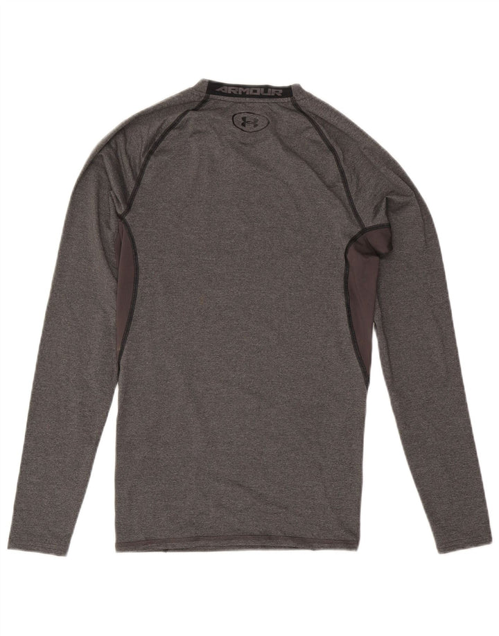 Under Armour Heat Gear Top cu mânecă lungă, gri mediu, color block