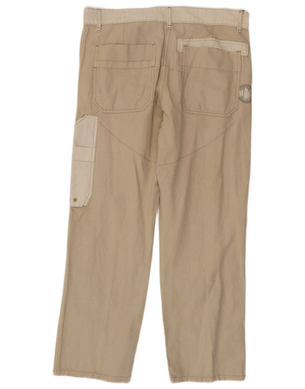 Murphy & Nye Pantaloni cargo drepți pentru bărbați W34 L29 bej bumbac color bloc