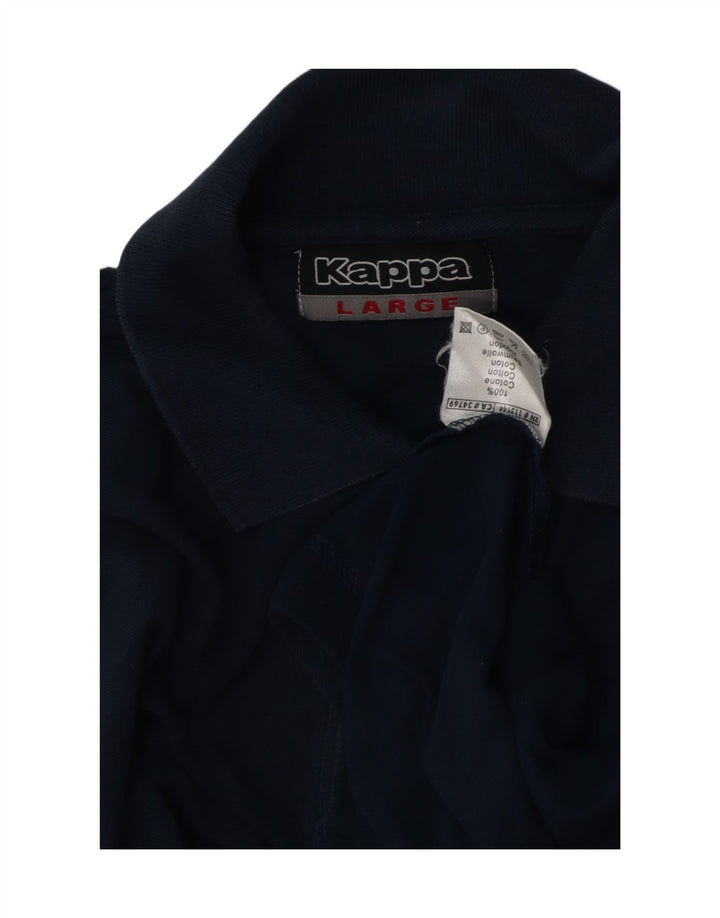 Cămașă polo pentru bărbați Kappa, mare, bleumarin, bumbac