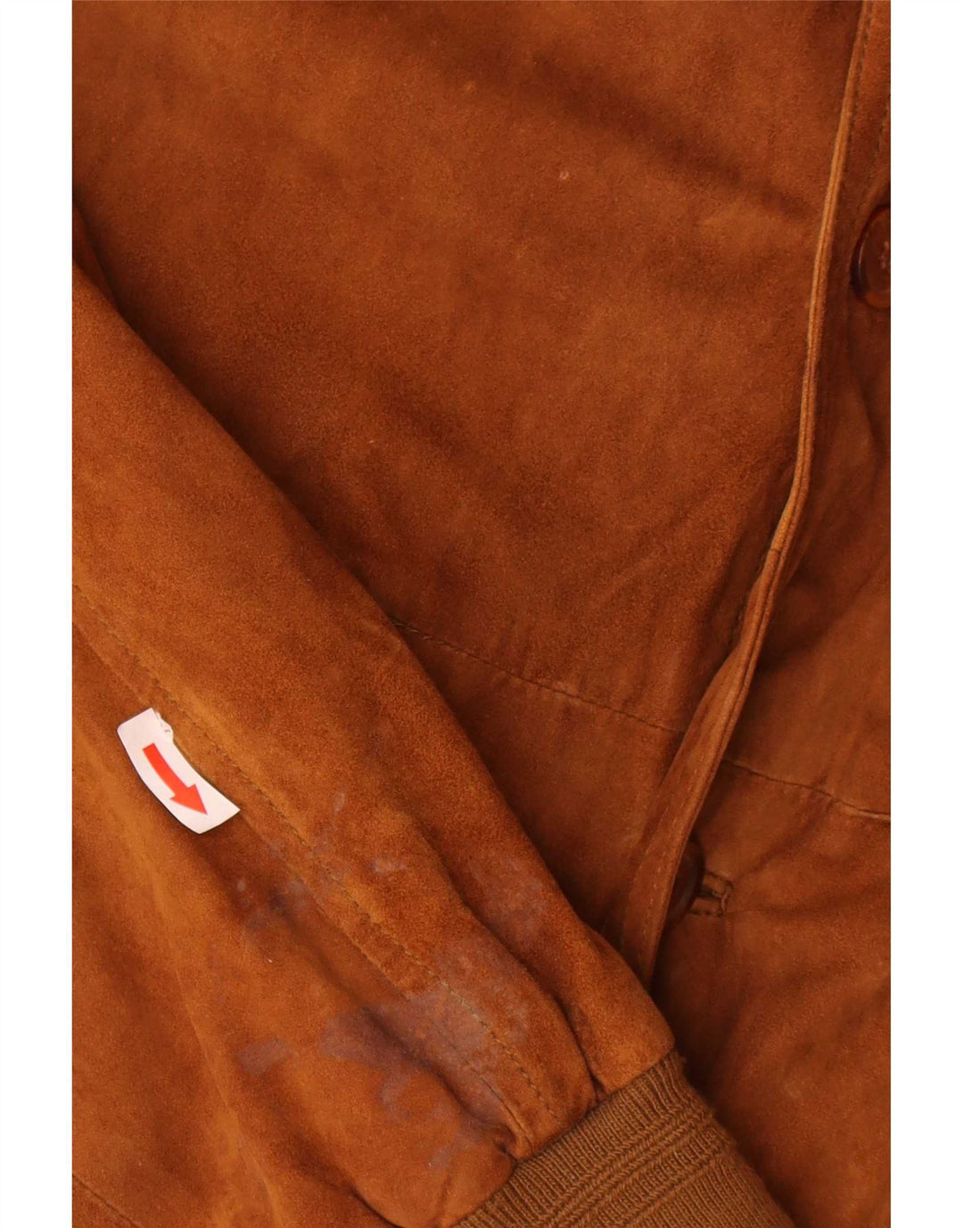 Bomber vintage pentru bărbați din piele intoarsa IT 60 5XL din piele maro