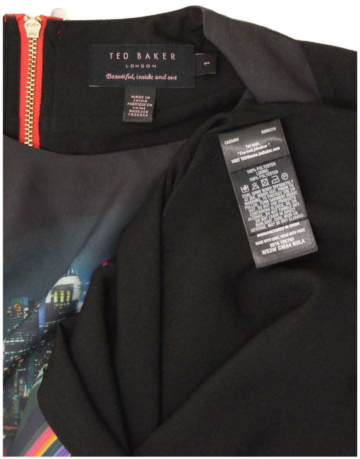 Rochie TED BAKER pentru femei, fără mâneci, Mărimea 1 XS Poliester cu dungi negre