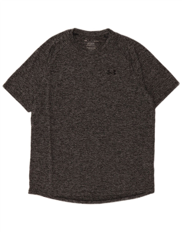 Tricou Under Armour pentru bărbați Top mare, gri poliester pătat