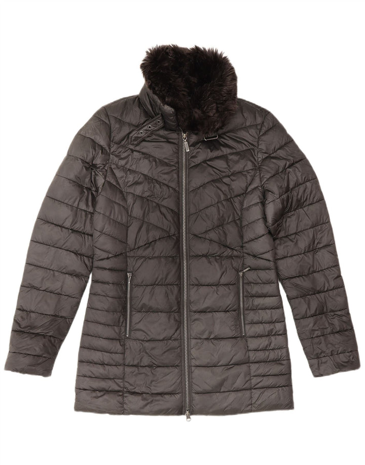 Jachetă căptușită cu tartan pentru femei Barbour UK 8 Small Black Sintetic Winter