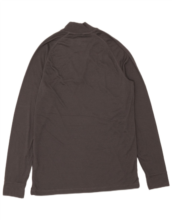 Top de trening pentru bărbați Mountain Warehouse, cu fermoar, cu gât, mare, gri
