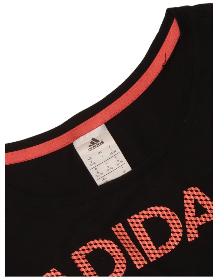 Tricou cu mânecă lungă pentru femei Adidas Graphic Top UK 8/10 Small Black