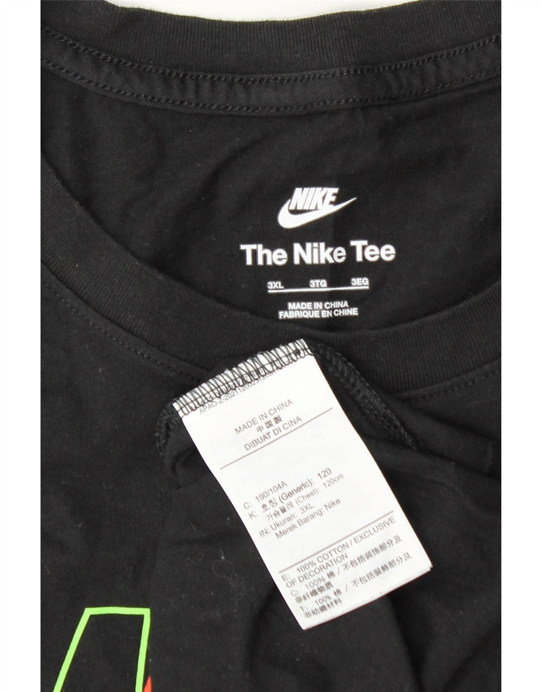 Tricou grafic pentru bărbați Nike Top 3XL bumbac negru