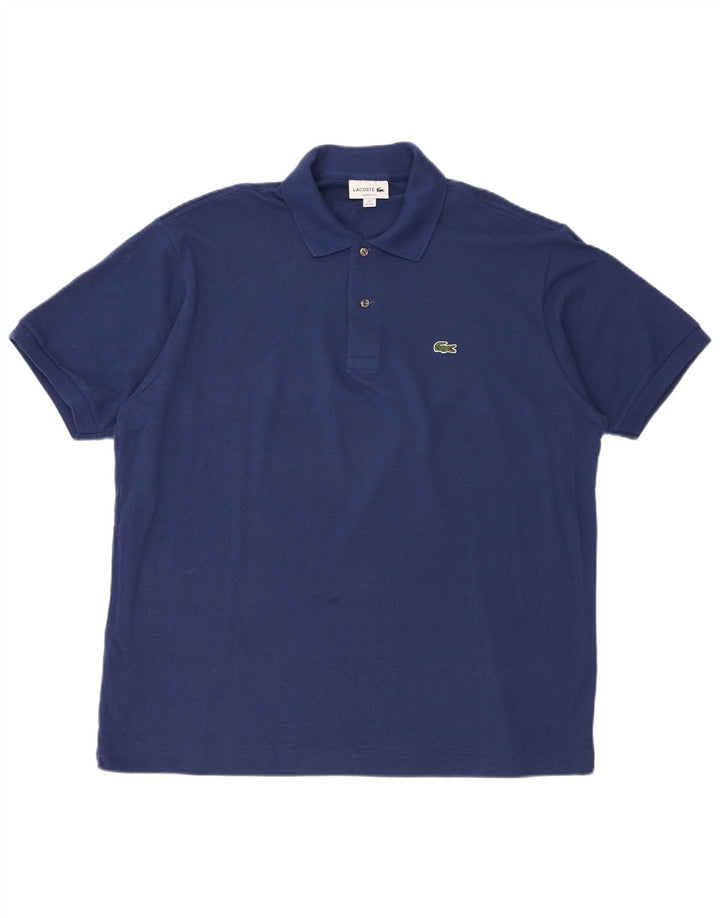 Tricou polo LACOSTE pentru bărbați, cu tăiere clasică, mărimea 7 2XL, bumbac albastru