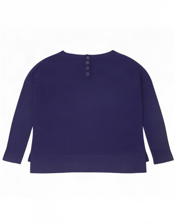 Pulover pentru femei Marks & Spencer cu decolteu triplu UK 12 Medium Bleumarin