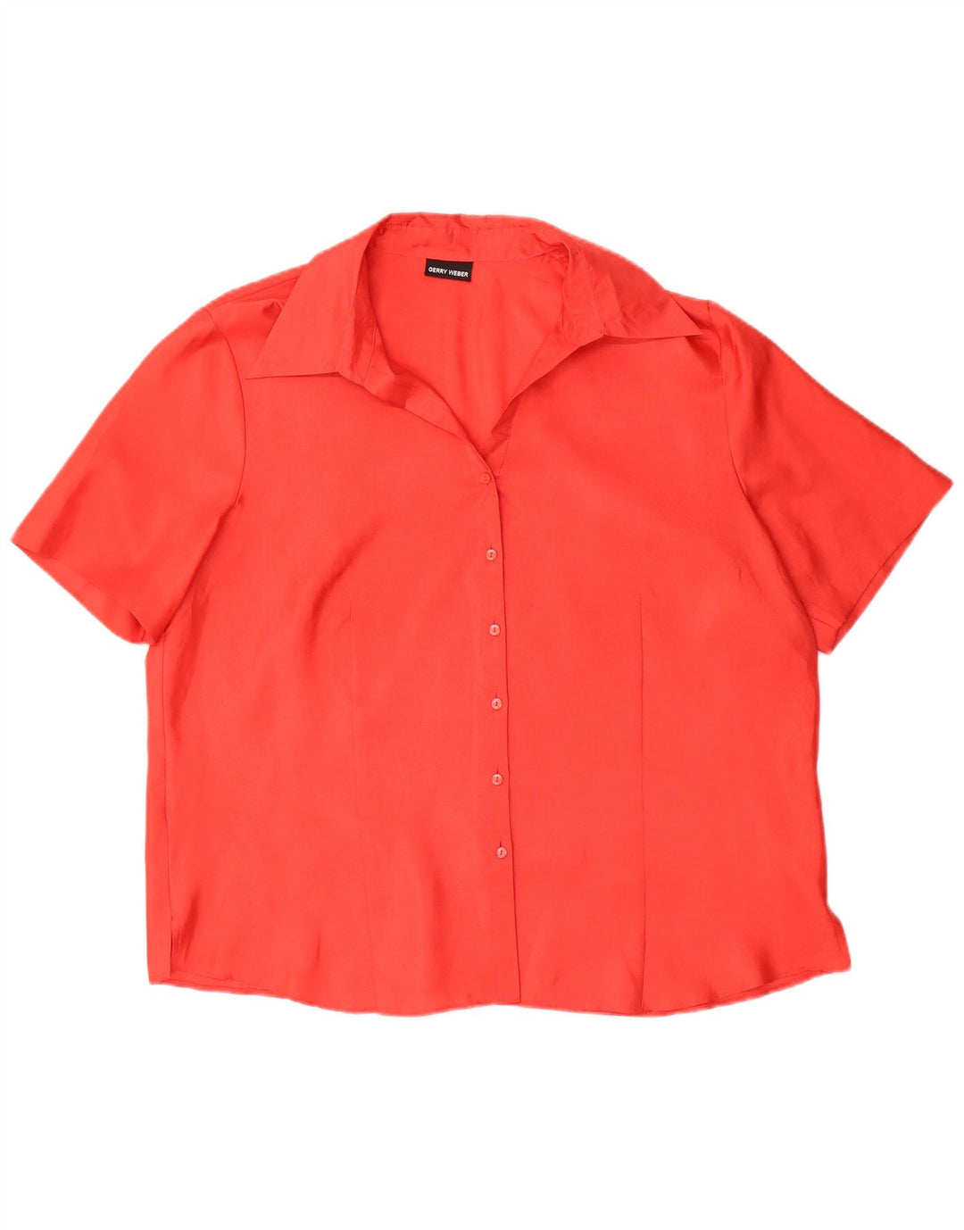 Bluză cămașă cu mânecă scurtă pentru femei Gerry Weber UK 20 2XL Poliester roșu