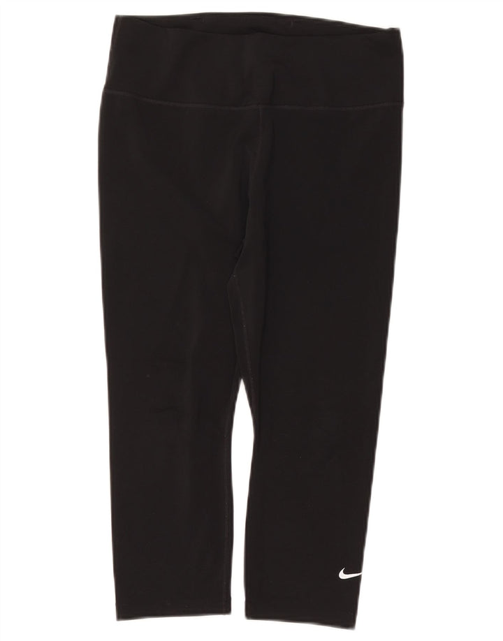 Leggings NIKE Dri Fit Capri pentru femei UK 12 Poliester mediu negru