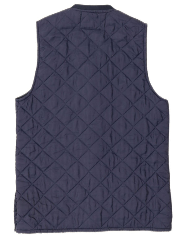 Gilet vintage pentru bărbați matlasat UK 38 Medium Navy Blue Marine