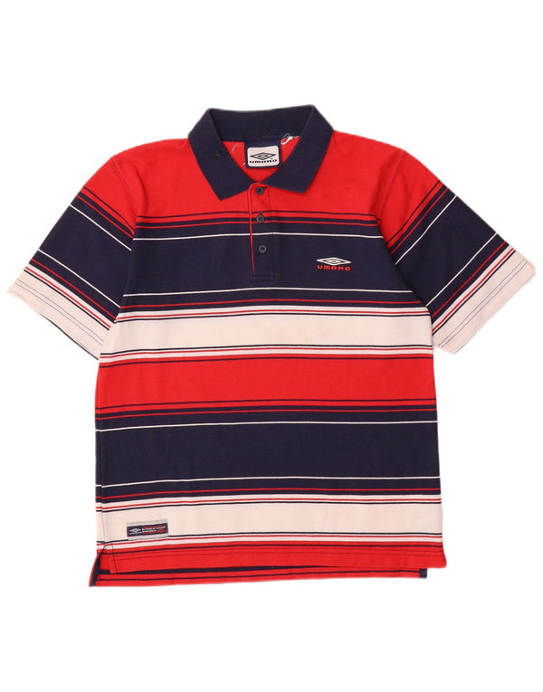 Tricou polo pentru bărbați Umbro UK 35/37 Poliester cu dungi roșii mici
