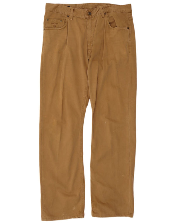 Pantaloni casual pentru bărbați Gant Jason, cu ajustare normală, L34 L34, bumbac bej
