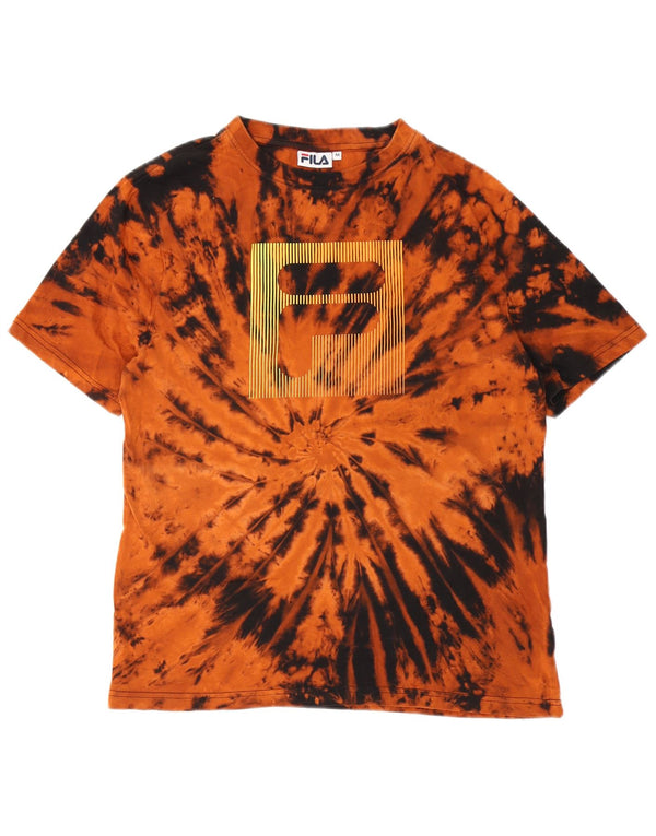 Tricou grafic pentru bărbați Fila Top Medium Orange Tie Dye Bumbac