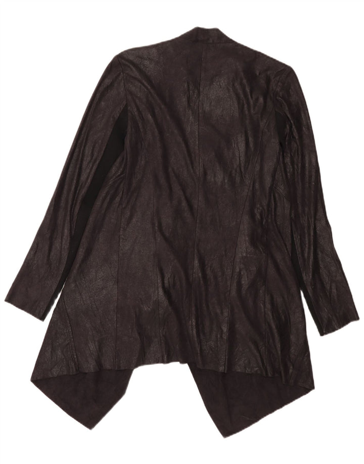Top cardigan asimetric pentru femei Zara UK 14 Medium Black Colorblock