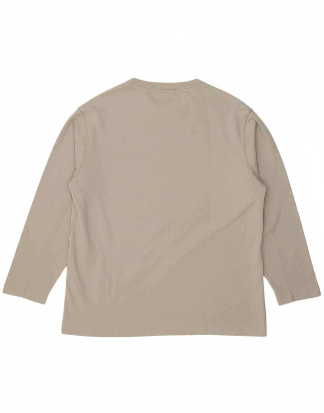 REPLAY Mens Graphic Top Long Sleeve Large Beige Cotton