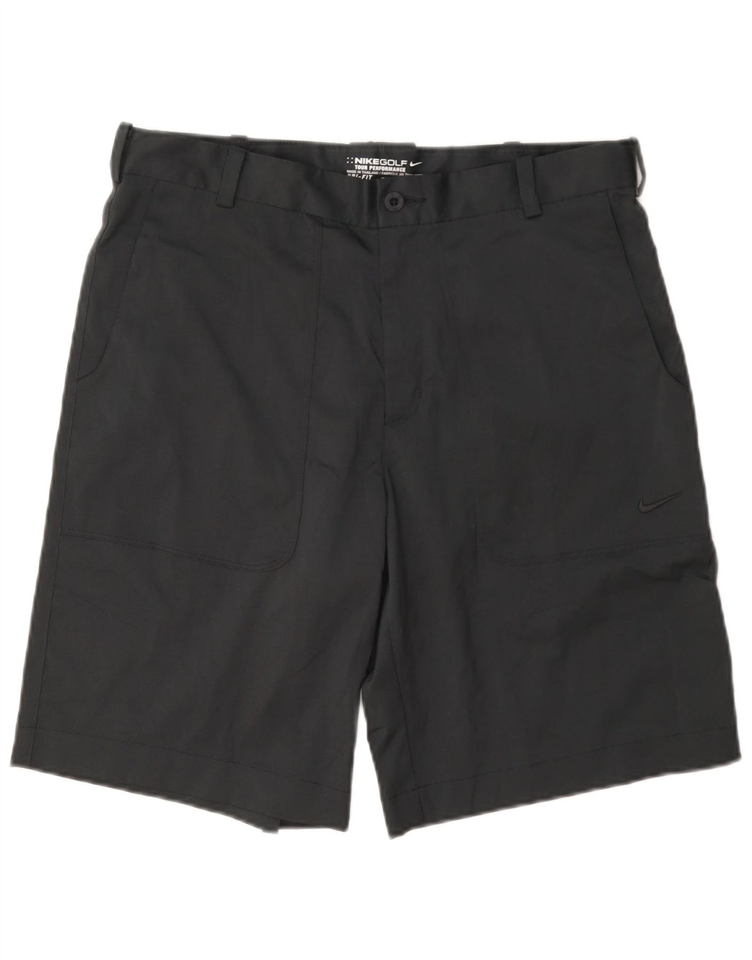 Pantaloni scurți chino Dri Fit Nike pentru bărbați W32 Poliester mediu negru