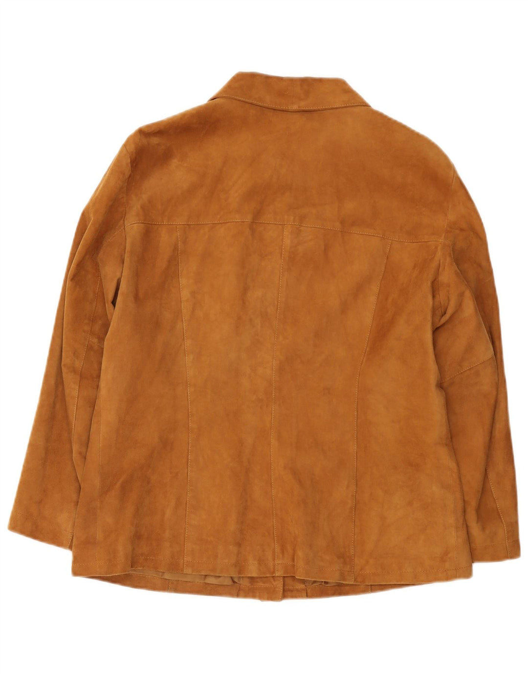 Jacheta de piele intoarsa pentru femei vintage UK 14 Medium Beige Piele
