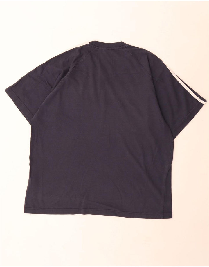 Tricou pentru bărbați Adidas Top mare din bumbac bleumarin