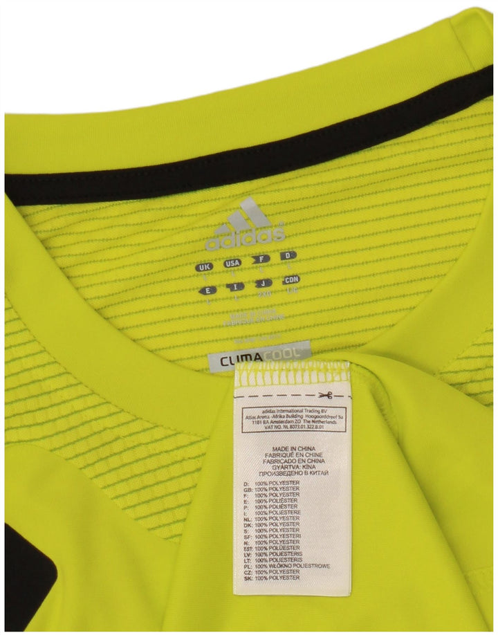 Tricou Adidas Climacool pentru bărbați Top mare galben din poliester color bloc