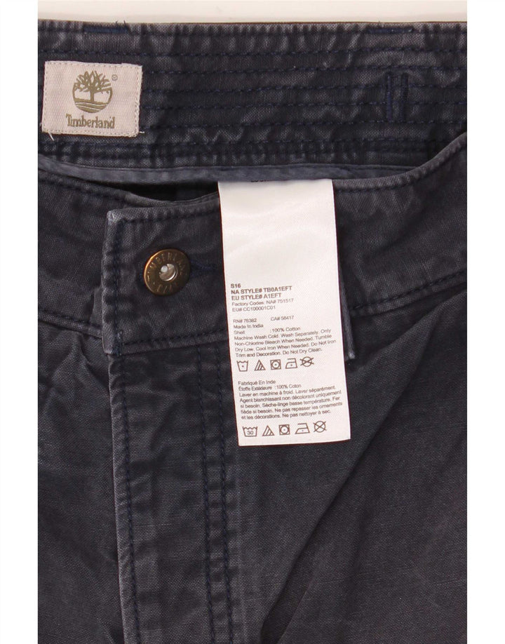 Pantaloni scurți cargo pentru bărbați Timberland W32, bumbac, albastru bleumarin mediu