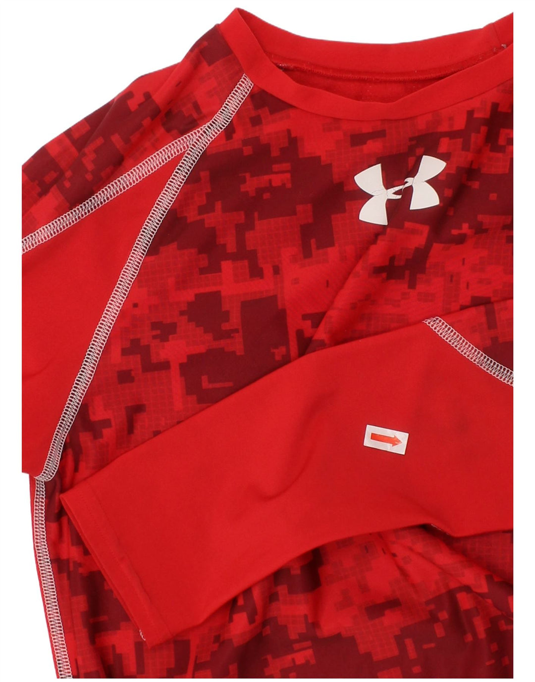 UNDER ARMOUR Băieți Heat Gear Top grafic cu mânecă lungă 13-14 ani XL Roșu