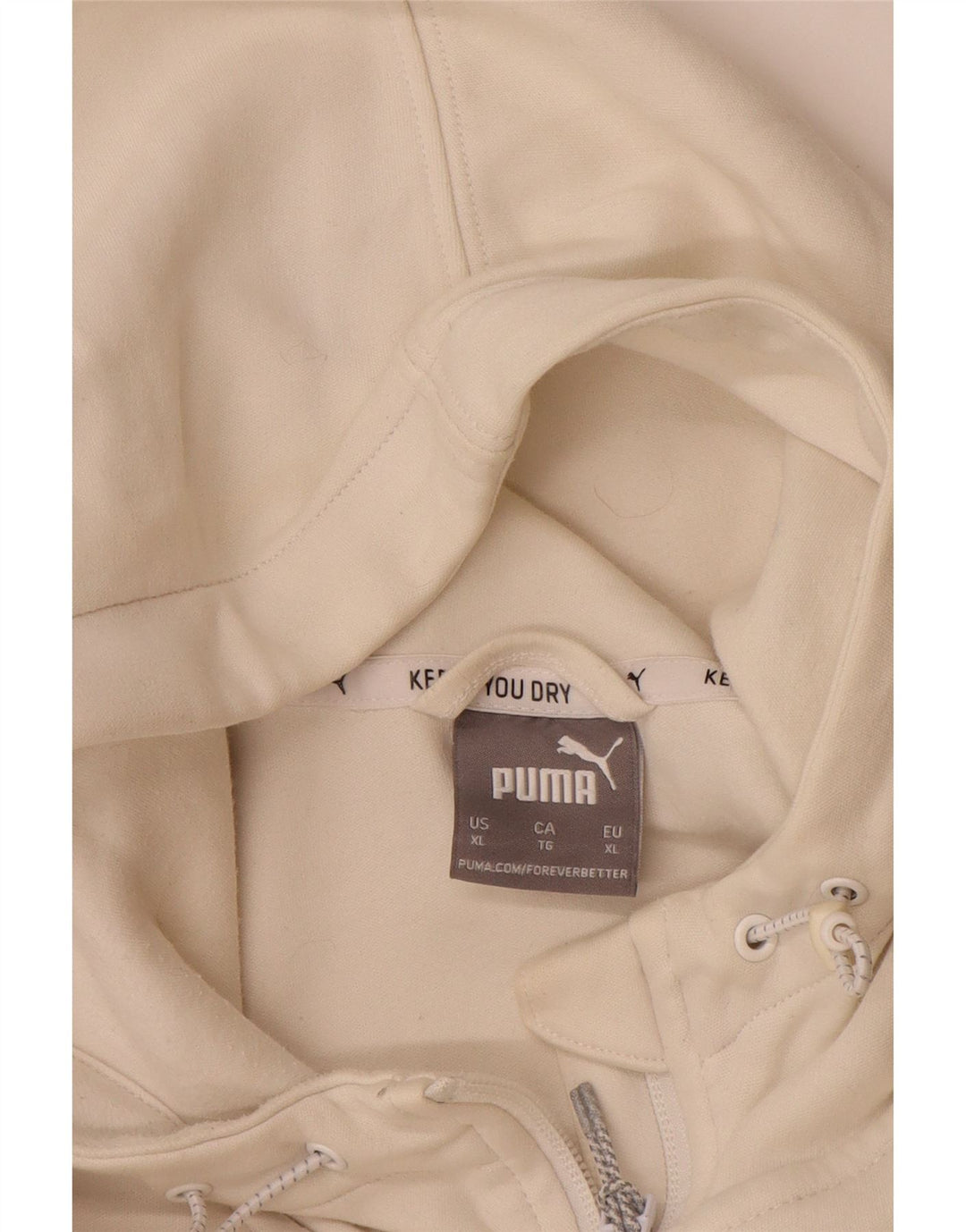 Pulover cu capota cu fermoar PUMA pentru bărbați, XL, bumbac color bloc alb
